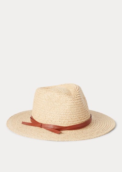 Women's Ralph Lauren Belted Raffia Fedora | 210956BOX